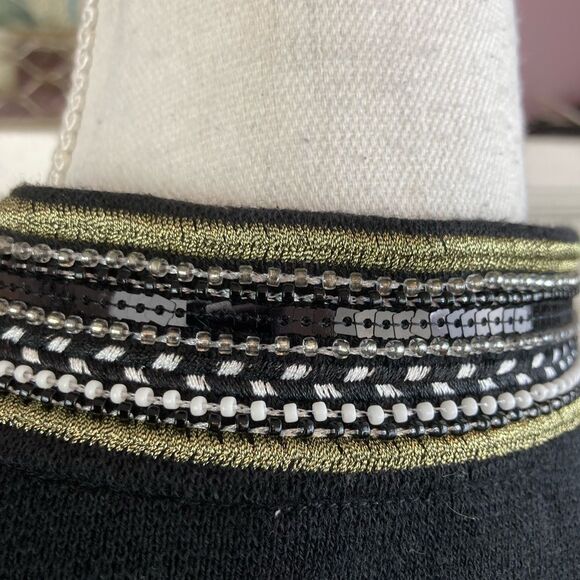 Chicos Elegant sweater Jacket w/ embroidery & beading - Picture 4 of 11